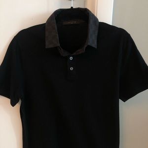 Louis Vuitton Damier Graphite Black Mens Polo sz L
